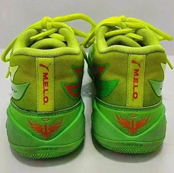 Puma Mens LaMelo Ball Nickelodeon Lace-Up Slime Lime Green Sneakers, sz 6 - Picture 5 of 16